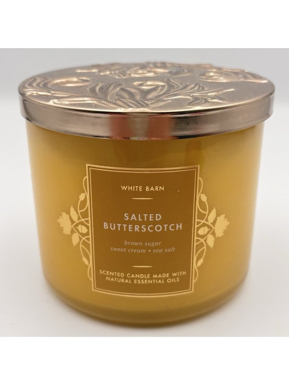 Bath & Body Works Salted Butterscotch 3 Wick Candle 14.5 oz Christmas Fall Sweet